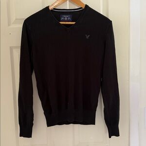 American Eagle Outfitters Black V-Neck Sweater
